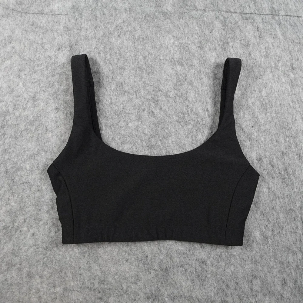 Outdoor Voices Sports Bra Women Extra Small Black Scoop Neck Sleeveless Active